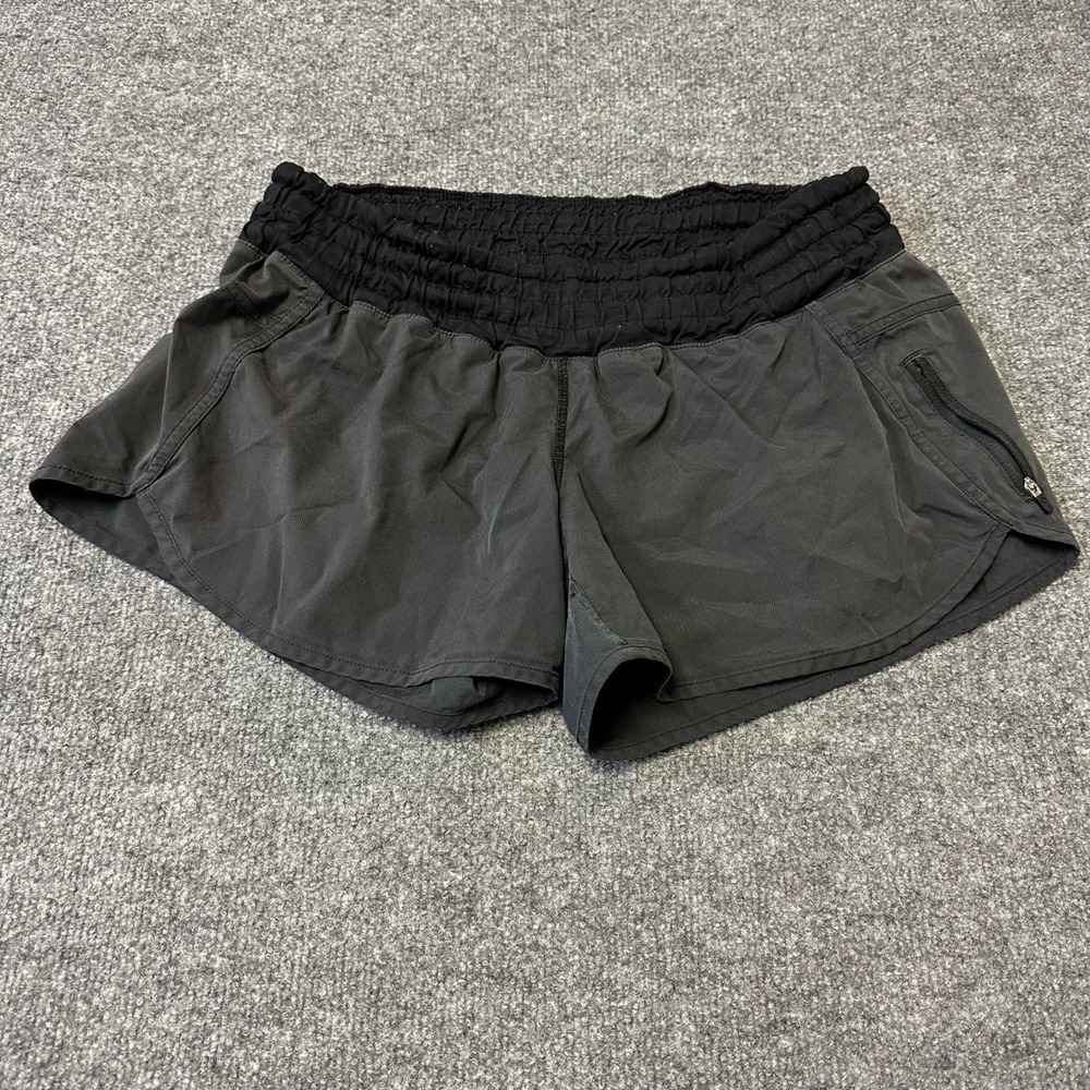 Lululemon Running Shorts Womens Size 12 Gray Tracker V Active Liner Side Pocket